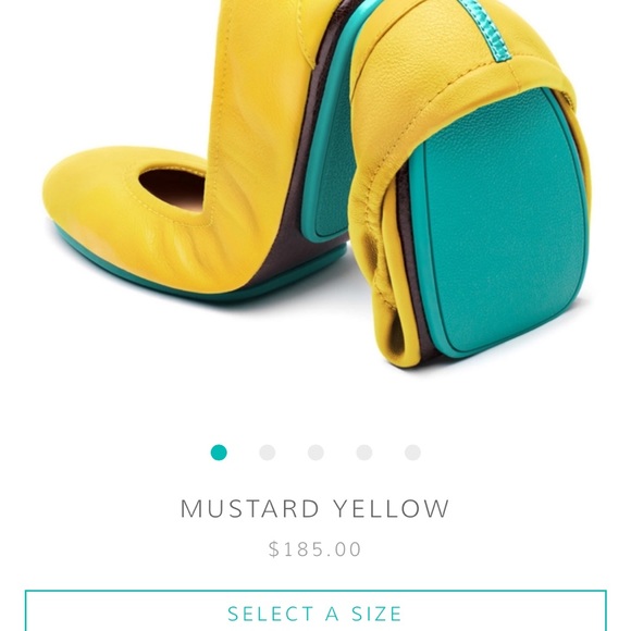 Tieks mustard yellow ballet flats - Picture 6 of 12